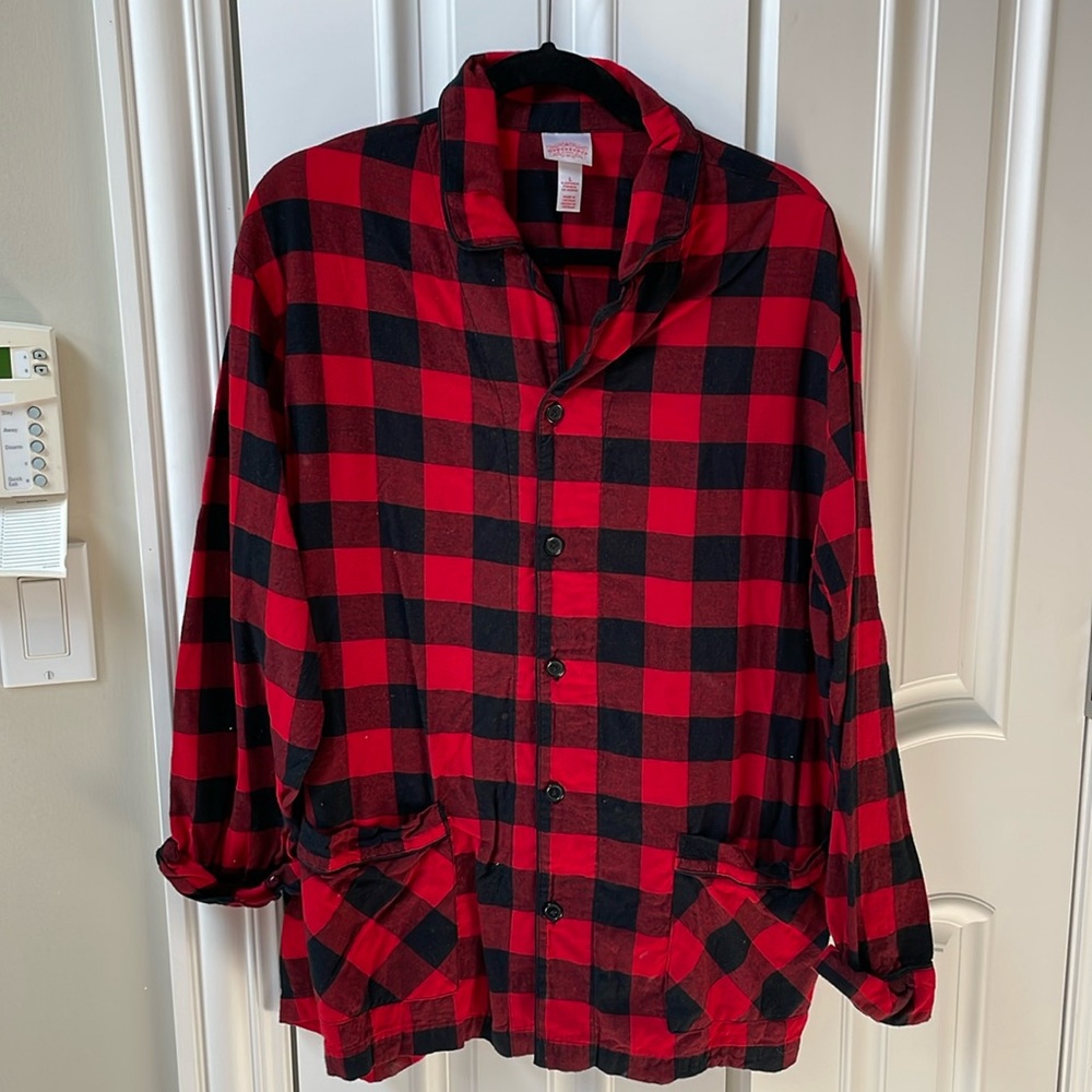 Wondershop plaid button down shirt, size L